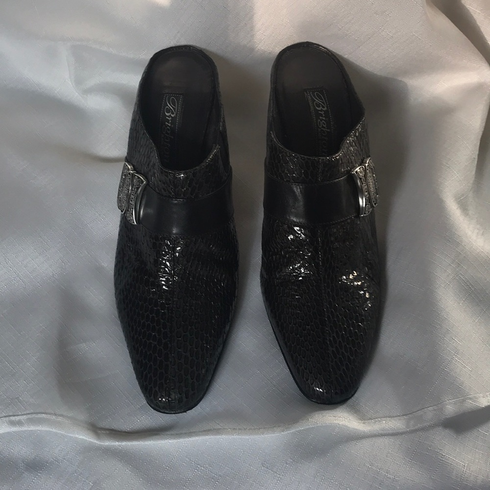 Gorgeous dark grey Brighton Mule shoe